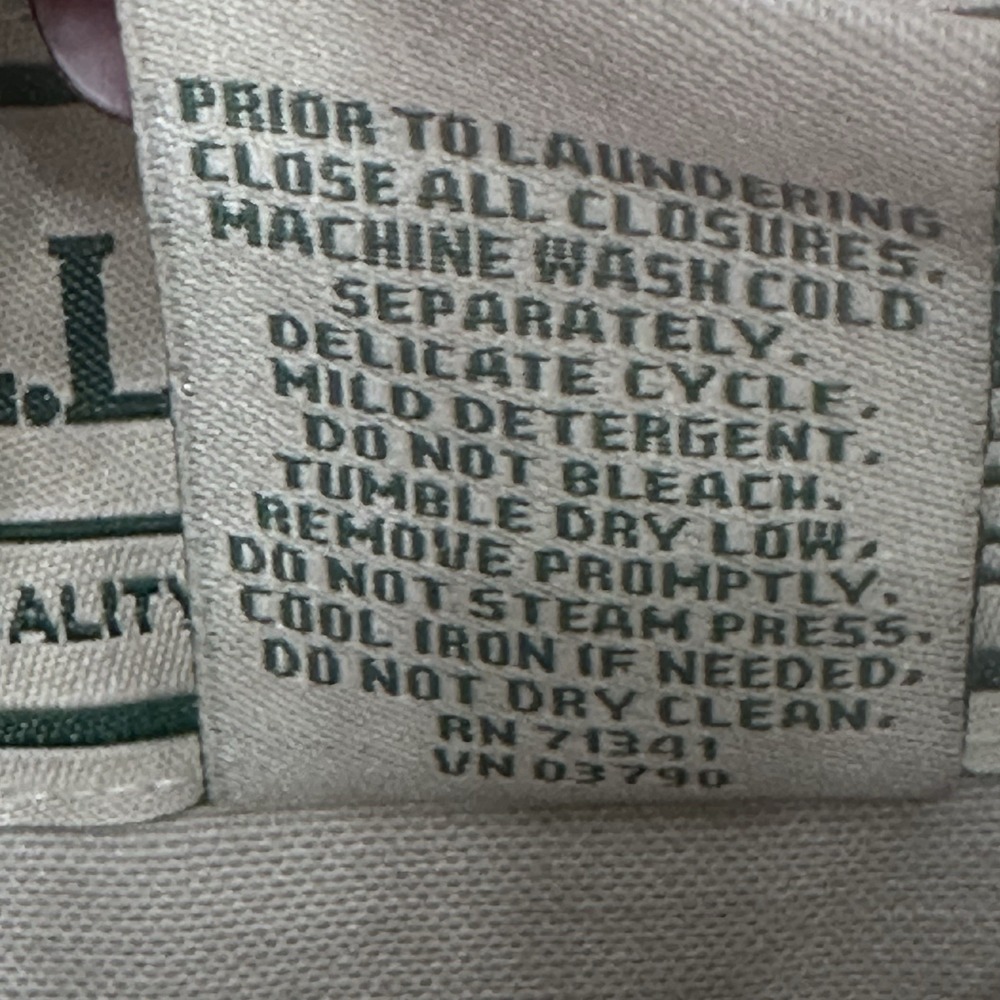 L.L. Bean Barn Coat Jacket Womens Beige Chore Quilted Lining Work Size Large - Picture 11 of 13